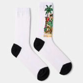 Funny Dog on Vacation T-Shirt | Cute Summer Sokken (Rechts)