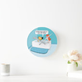 Funny Dog op buisjes nat dog Smell Ronde Klok (Huis)