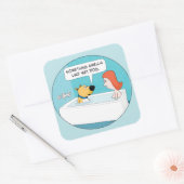 Funny Dog op buisjes nat dog Smell Vierkante Sticker (Envelop)