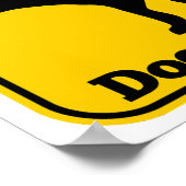 Funny Dog op het werk Poster (Hoek)