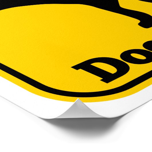 Funny Dog op het werk Poster (Hoek)