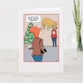 Funny Dog opgetogen over Kerstmis Feestdagen Kaart (Voorkant)