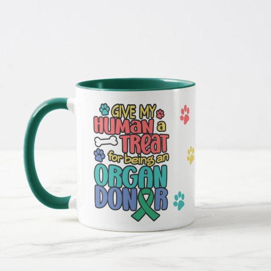 Funny Dog Organ Donation Awareness Coffee Mok (Links)