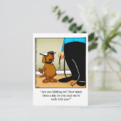 Funny Dog Owner Briefkaart (Staand voorkant)