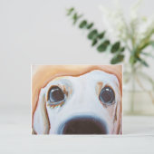 Funny Dog Painting Briefkaart (Staand voorkant)