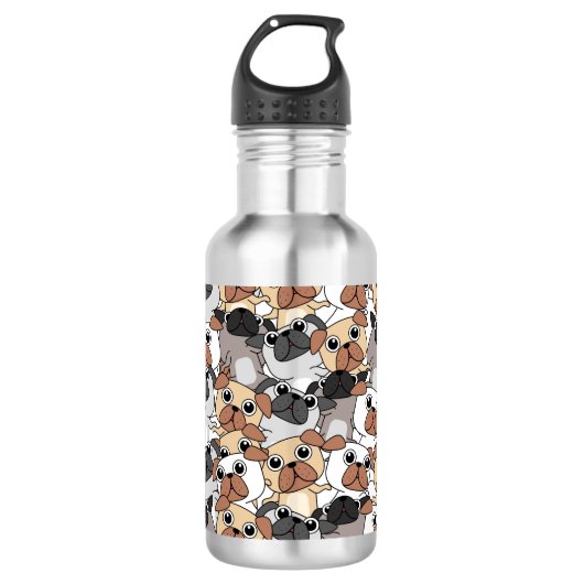 Funny Dog Pattern Waterfles (Voorkant)