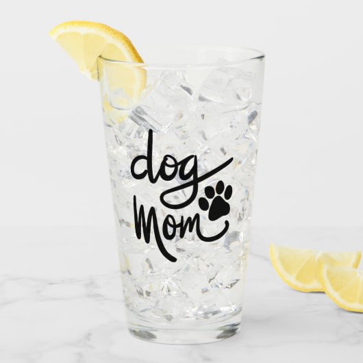 Funny Dog Paw Dog mama Glas (Voorkant ijs)