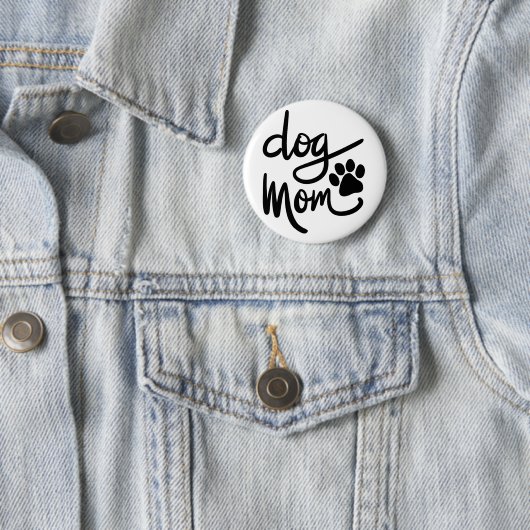 Funny Dog Paw Dog mama Ronde Button 5,7 Cm (In situ)