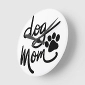 Funny Dog Paw Dog mama Ronde Klok (Hoek)