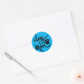 Funny Dog Paw Dog mama Ronde Sticker (Envelop)