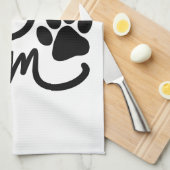 Funny Dog Paw Dog mama Theedoek (Quarter Fold)