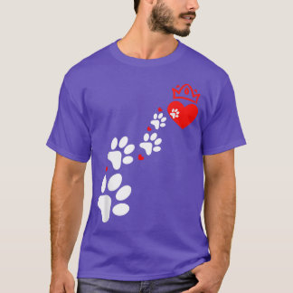 Funny Dog paw, voor hondeneigenaars, voor mannen e T-shirt