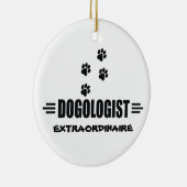 Funny Dog Paws Keramisch Ornament (Rechts)