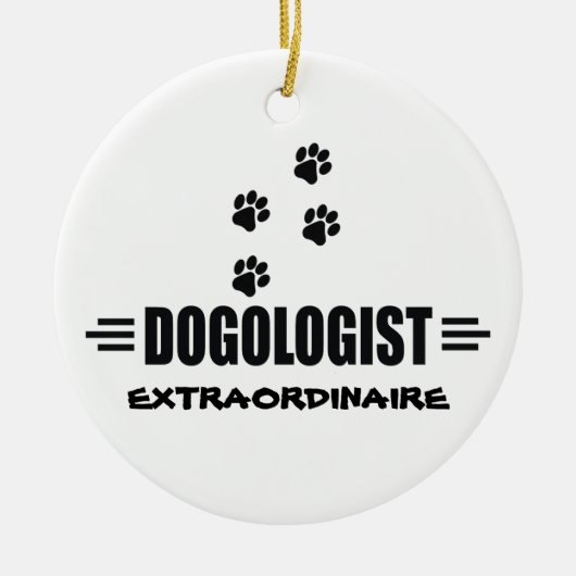 Funny Dog Paws Keramisch Ornament (Voorkant)