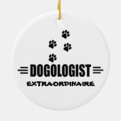 Funny Dog Paws Keramisch Ornament (Achterkant)