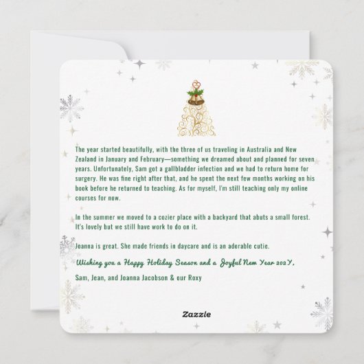 Funny Dog Pawsitive 4 foto's Letter Schattige Mode Feestdagenkaart (Achterkant)