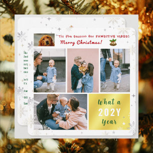 Funny Dog Pawsitive 5 foto's Letter Schattige Mode Feestdagenkaart