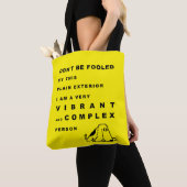 Funny Dog Personality Typography Quote Tote Bag (Dichtbij)
