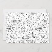 Funny Dog Pet Foto Typografie Kerstmis Feestdagenkaart (Achterkant)