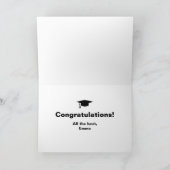 Funny Dog Photo Afstuderen Kaart Aangepaste Fotote (Binnen)