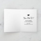 Funny Dog Photo Afstuderen Kaart, Custom Dog Photo Kaart (Binnen)