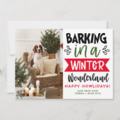 Funny Dog Photo Christmas Afbeelding gepersonalise Feestdagenkaart (Voorkant)