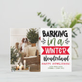 Funny Dog Photo Christmas Afbeelding gepersonalise Feestdagenkaart (Staand voorkant)