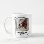 Funny Dog Photo Coffee Mok Pawsitief Cafeïnevrij (Links)