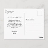 Funny Dog Photo Gepersonaliseerd Afstuderen Dank j Briefkaart (Achterkant)