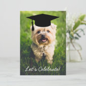 Funny Dog Photo Graduparty - Gebruik uw foto Kaart (Staand voorkant)