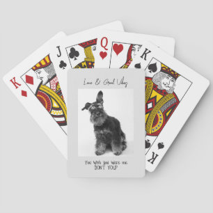 Funny Dog Photo Love Good Vibes Plays Pokerkaarten