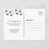 Funny Dog Photo Snowy YAPPY HOWLIDAYS Feestdagenkaart (Achterkant)