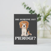 Funny Dog Pierogi Pools Voedsel Polen Cuisine Briefkaart (Staand voorkant)