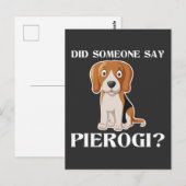 Funny Dog Pierogi Pools Voedsel Polen Cuisine Briefkaart (Voorkant / Achterkant)