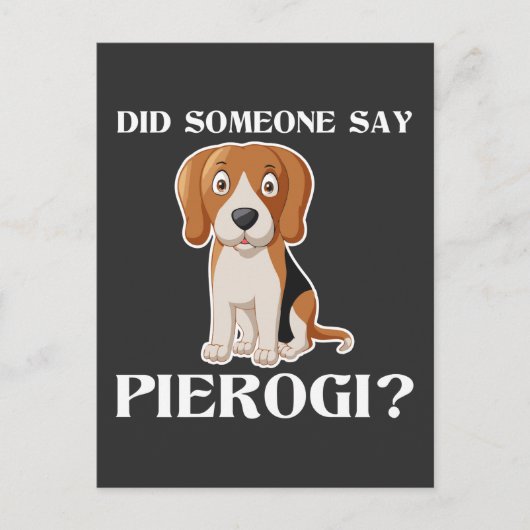 Funny Dog Pierogi Pools Voedsel Polen Cuisine Briefkaart (Voorkant)
