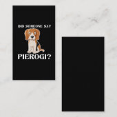 Funny Dog Pierogi Pools Voedsel Polen Cuisine Visitekaartje (Voorkant / Achterkant)