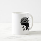 Funny Dog Pooping Bats Koffiemok (Voorkant rechts)