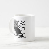 Funny Dog Pooping Bats Koffiemok (Voorkant links)