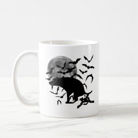Funny Dog Pooping Bats Koffiemok (Links)
