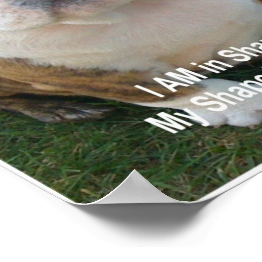 Funny Dog Poster Bulldog Pet Dogs Creationarts (Hoek)