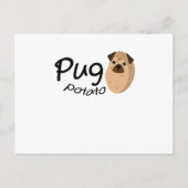 Funny Dog Pug Potato Gift Lover Pets Puppy Briefkaart (Voorkant)