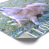 Funny Dog Pulling op Shirt Gepersonaliseerd dat ik Poster (Hoek)