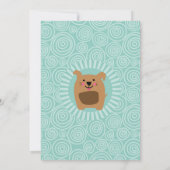 Funny Dog Puppy Birthday Invitation Boy Girl Kaart (Achterkant)