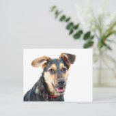 Funny dog puppy briefkaart (Staand voorkant)