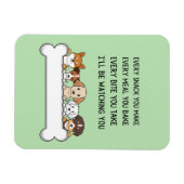 Funny Dog Puppy Faces waar ik naar kijk. Magneet (Horizontaal)