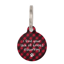 Funny Dog Puppy Personalized Red Black Play Huisdierpenning