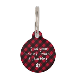 Funny Dog Puppy Personalized Red Black Play Huisdierpenning