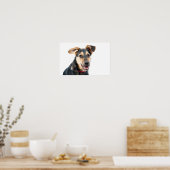 Funny dog puppy poster (Keuken)