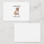 Funny dog,puppy t-shirt messages this Poze Visitekaartje (Voorkant / Achterkant)