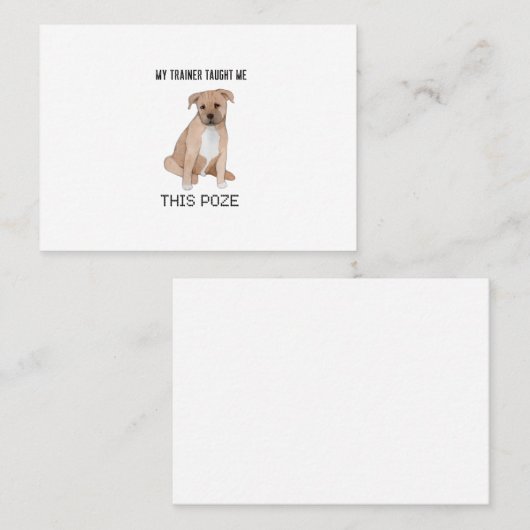 Funny dog,puppy t-shirt messages this Poze Visitekaartje (Voorkant / Achterkant)